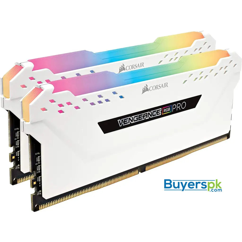 CORSAIR Vengeance RGB PRO 16GB (2x8GB) DDR4 2666MHz C16 LED Desktop Memory - White CMW16GX4M2A2666C16W - RAM CORSAIR Vengeance RGB PRO 16GB (2x8GB) DDR4 2666MHz C16 LED Desktop Memory - White CMW16GX4M2A2666C16W - RAM